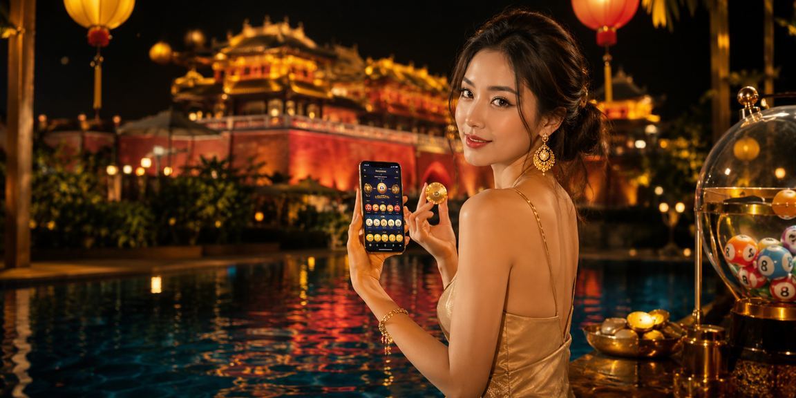 Người chơi xổ số trực tuyến trên sunclub tại phố đèn lồng Hội An